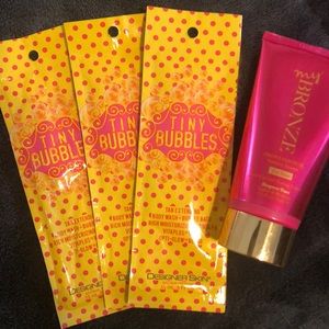 Sunless face tan lotion and 3 samples